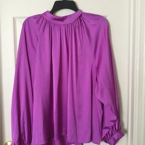New w/out tag. Worthington Pink and Purple Long Sleeve Blouse